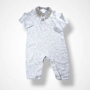 4/$20 Bonnie Baby Gray Onesie with Collar